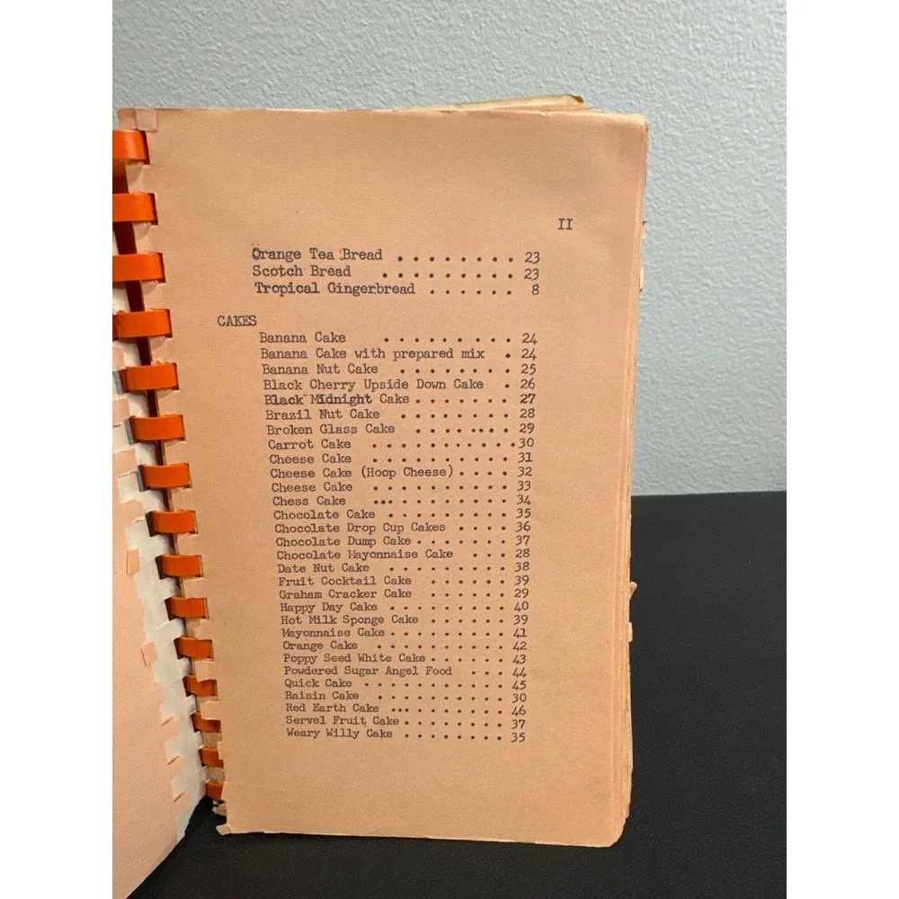 Vintage 1958 Treasures Old & New Cookbook S.F.V. Womens Committee Spiral Bound